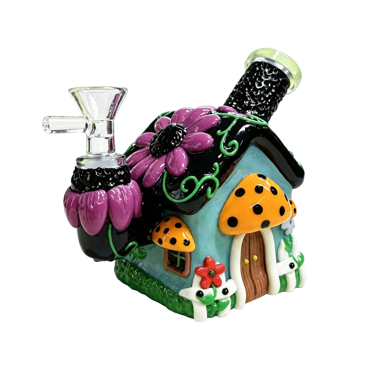 GGG-117 mushroom cottage glass water pipe